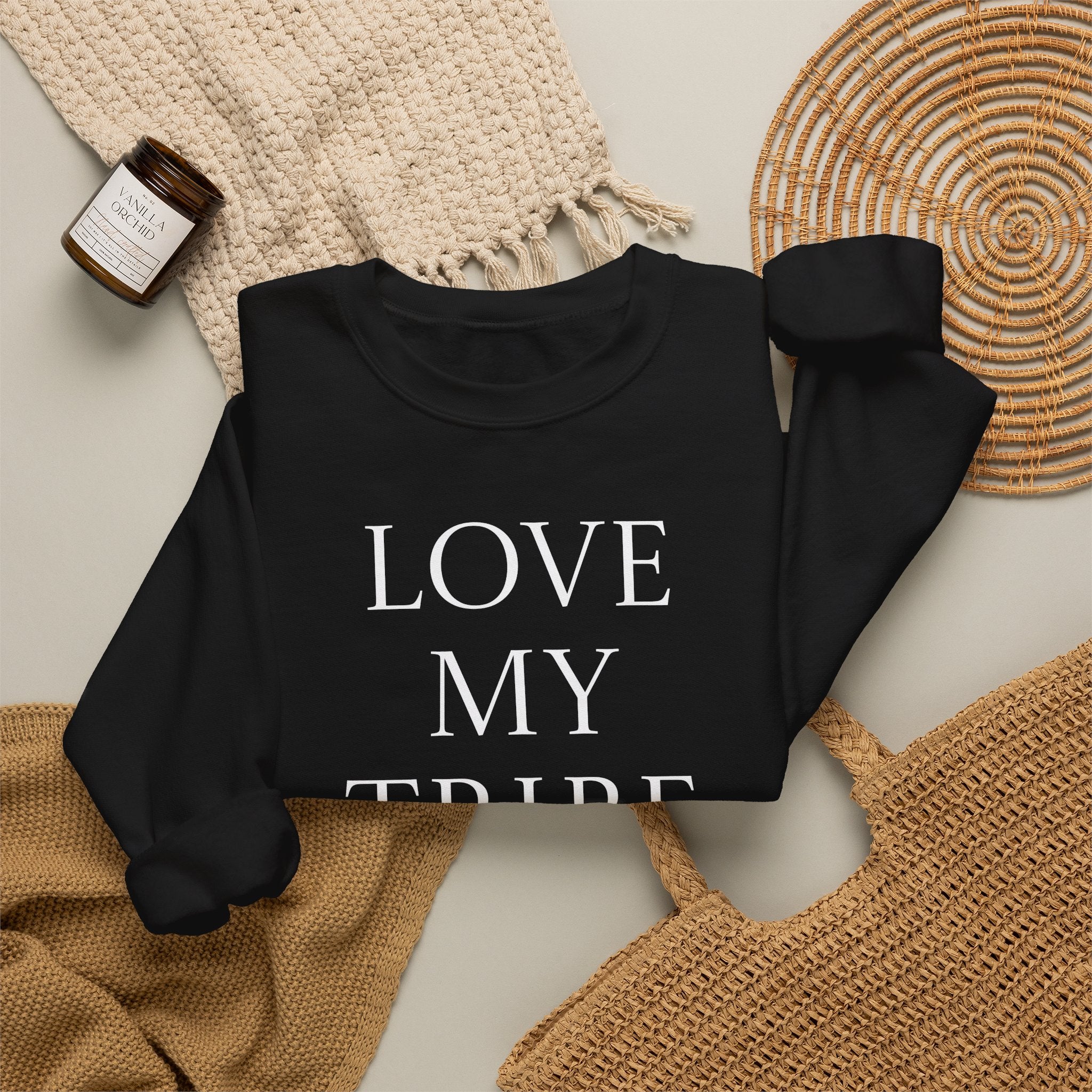 Love My Tribe Crewneck Sweatshirt — Family & Friends Matching Pullover