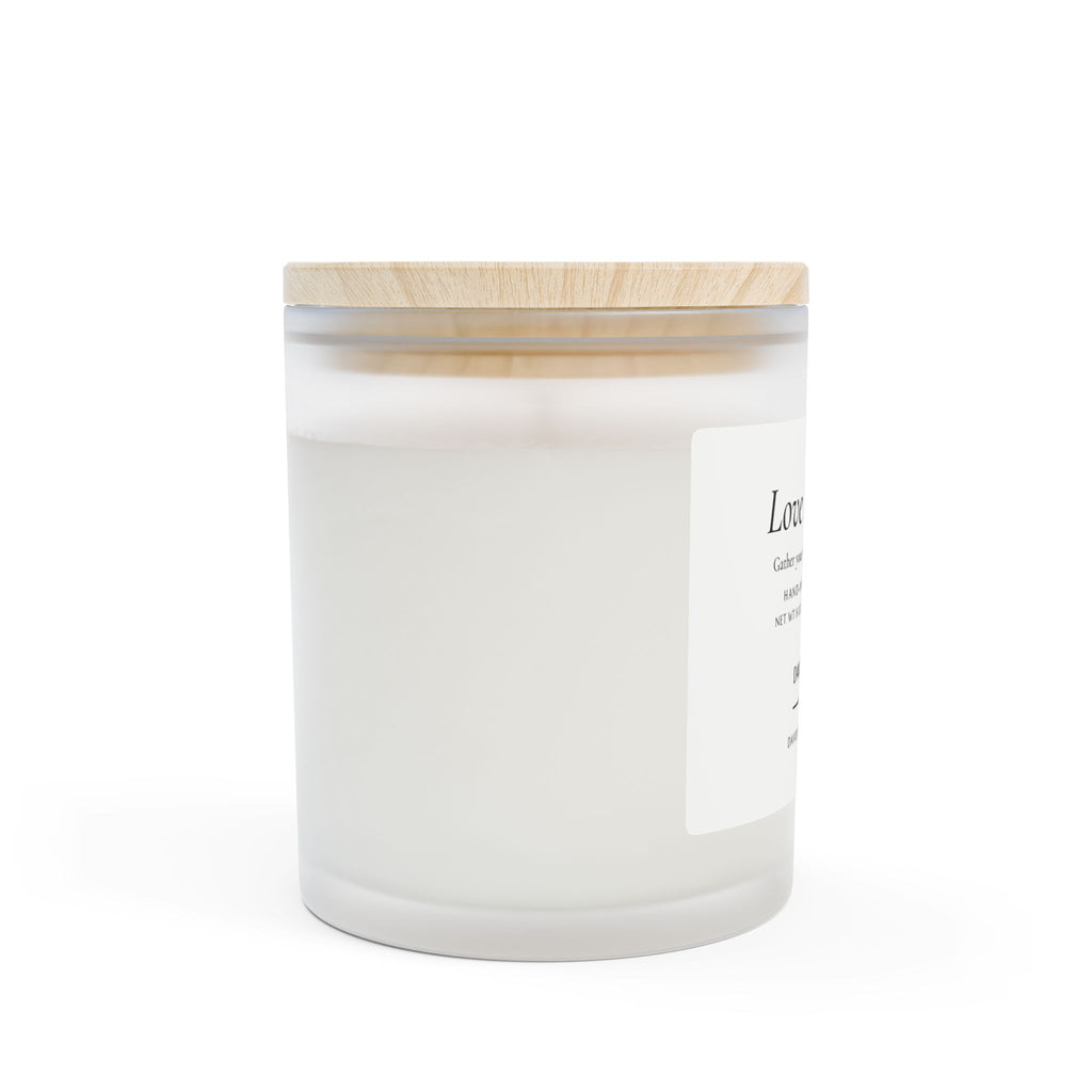 Love My Tribe Frosted Glass Candle — 11oz Personalized Scented Candle (Davie & Hamilton)