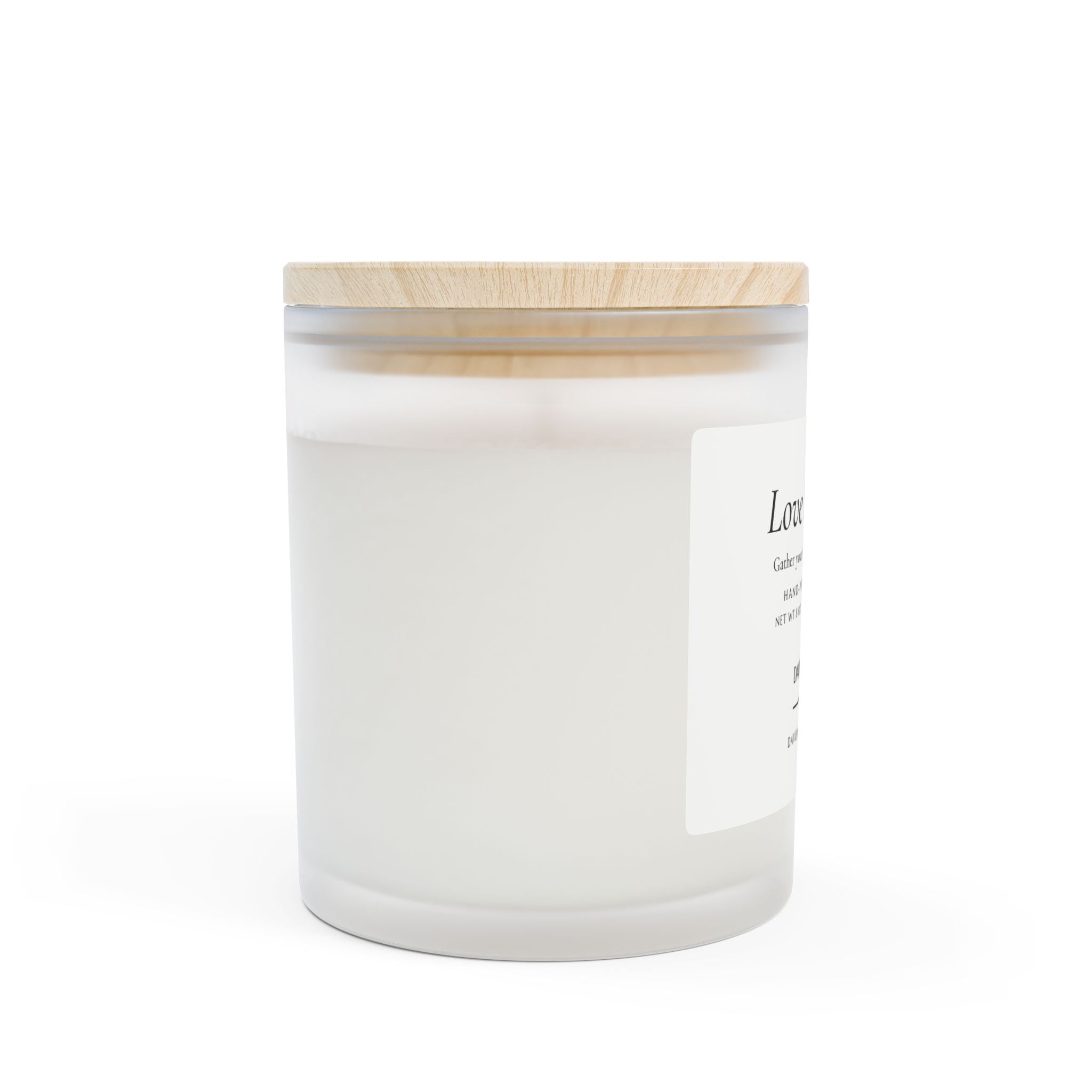 Love My Tribe Frosted Glass Candle — 11oz Personalized Scented Candle (Davie & Hamilton)