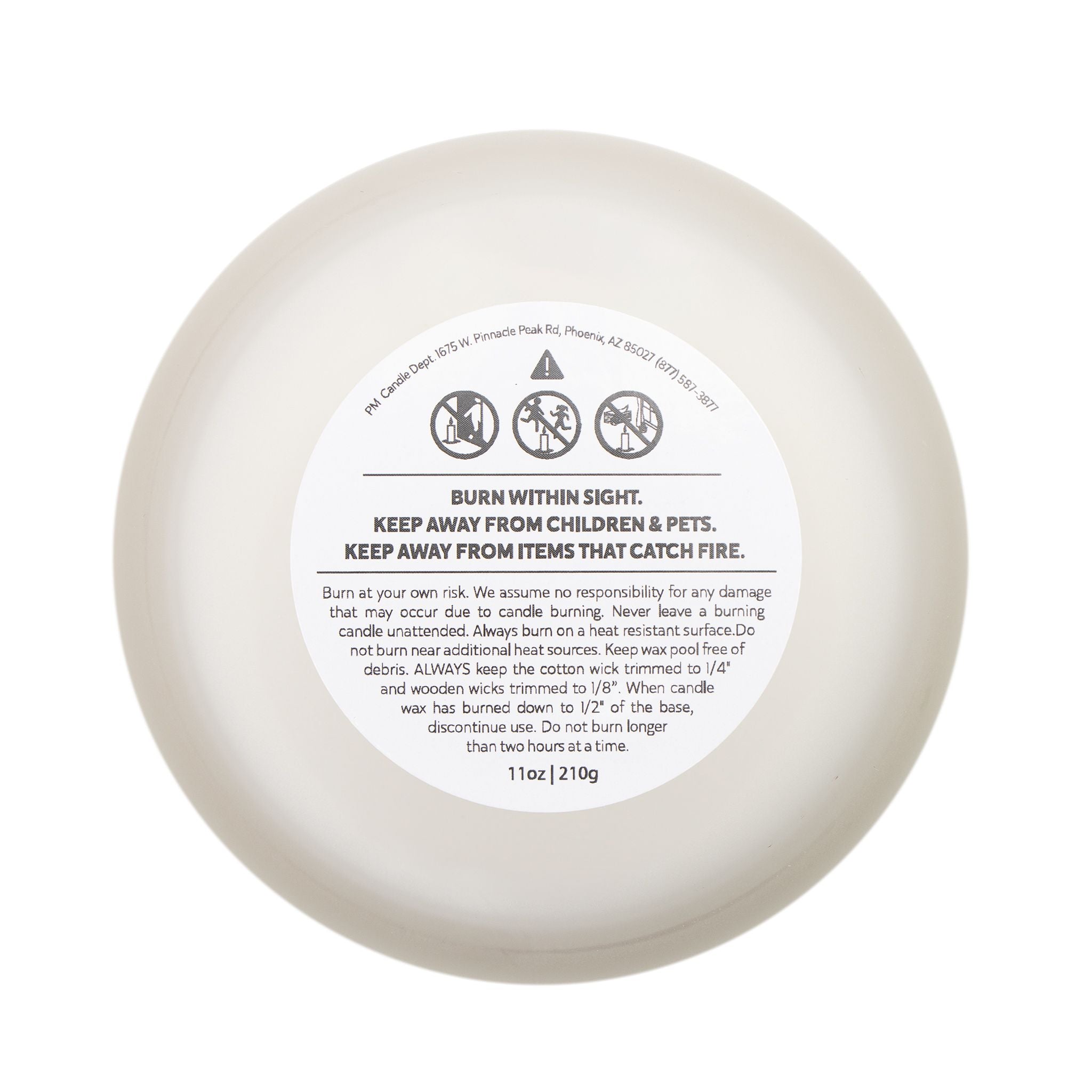 Davie & Hamilton Frosted Glass Candle