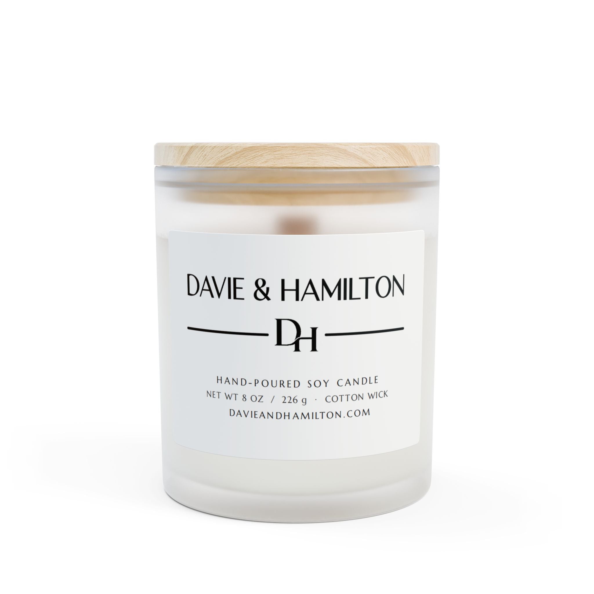Davie & Hamilton Frosted Glass Candle