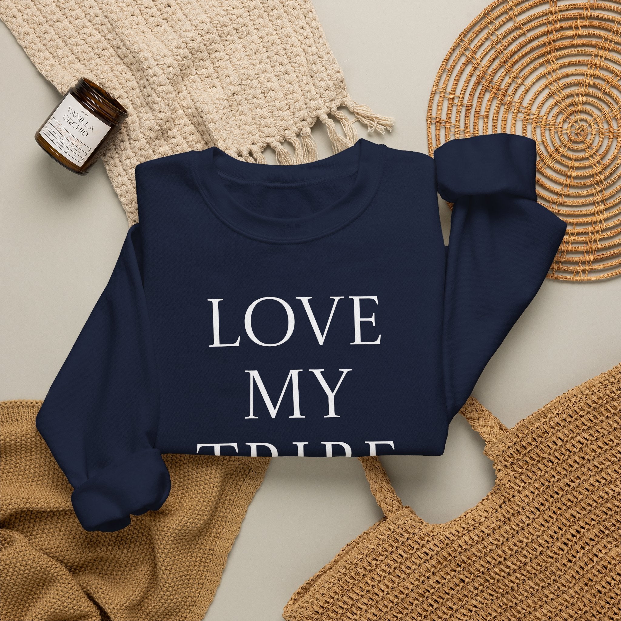 Love My Tribe Crewneck Sweatshirt — Family & Friends Matching Pullover