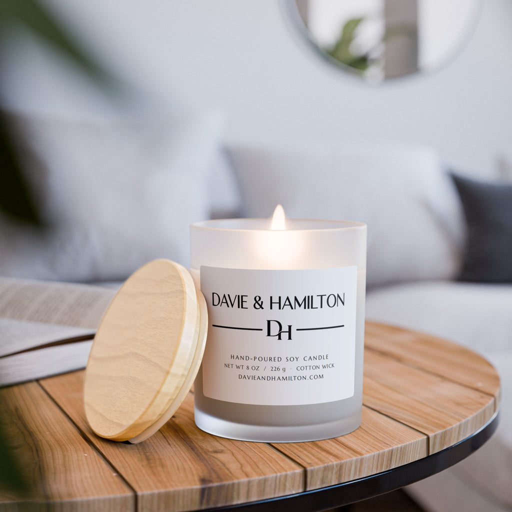 Davie & Hamilton Frosted Glass Candle