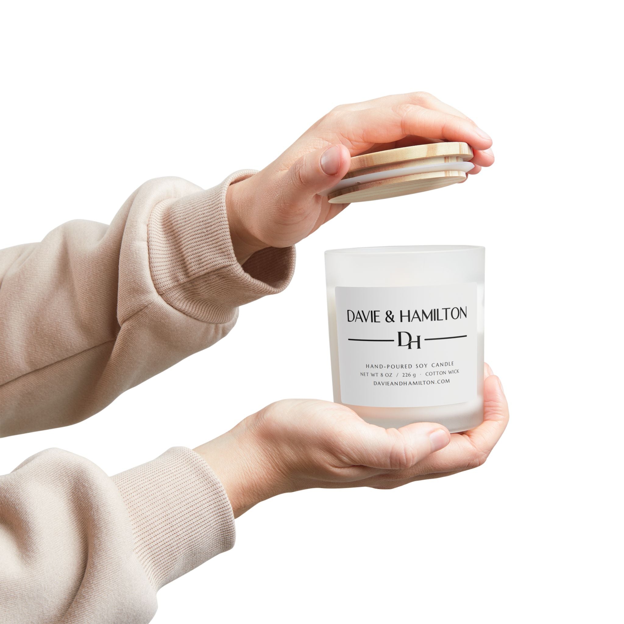 Davie & Hamilton Frosted Glass Candle