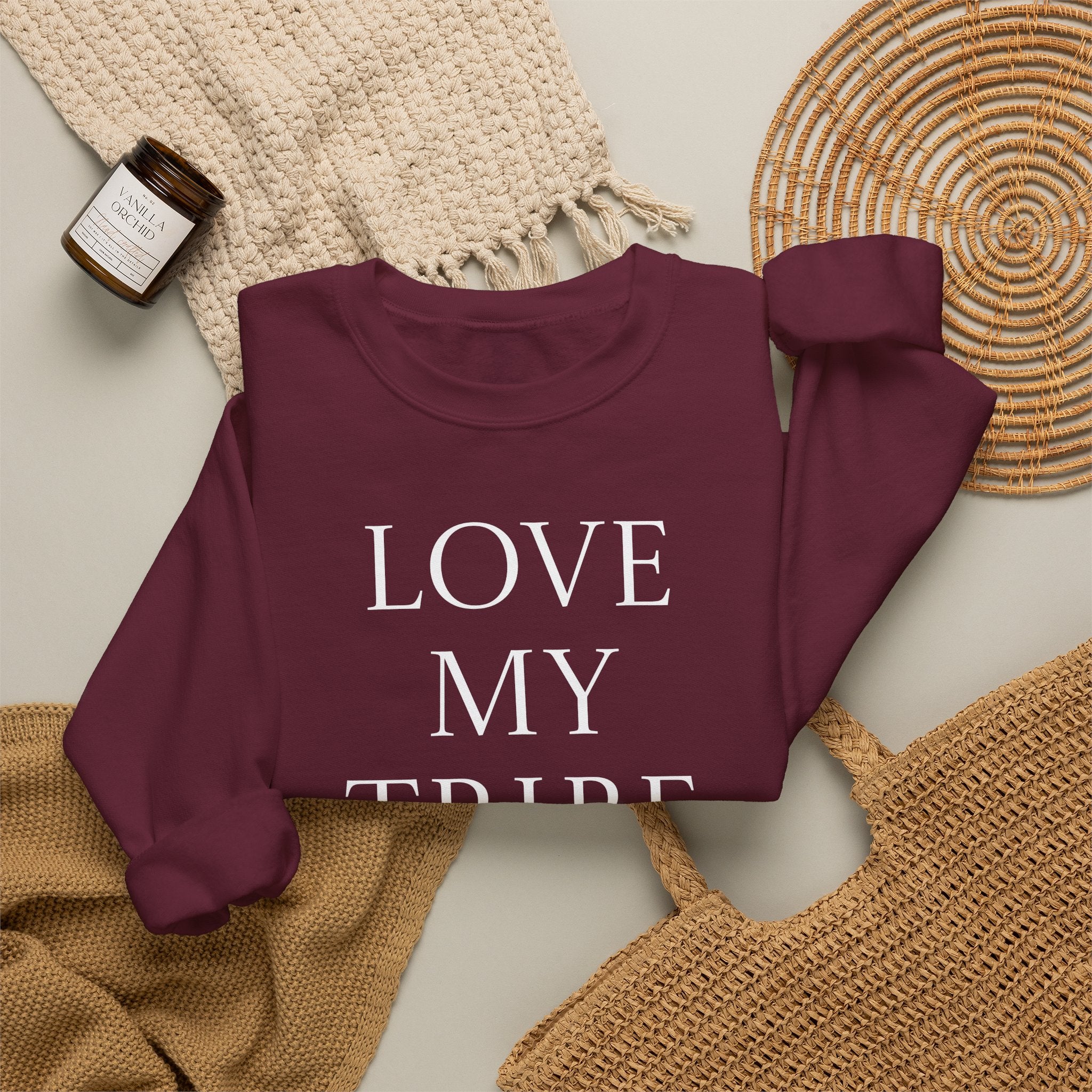 Love My Tribe Crewneck Sweatshirt — Family & Friends Matching Pullover